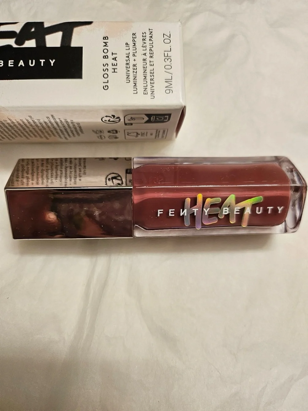 FENTY BEAUTY Gloss Bomb Heat Lip Luminizer + Plumper in RiRi Heat - .30 oz NIB